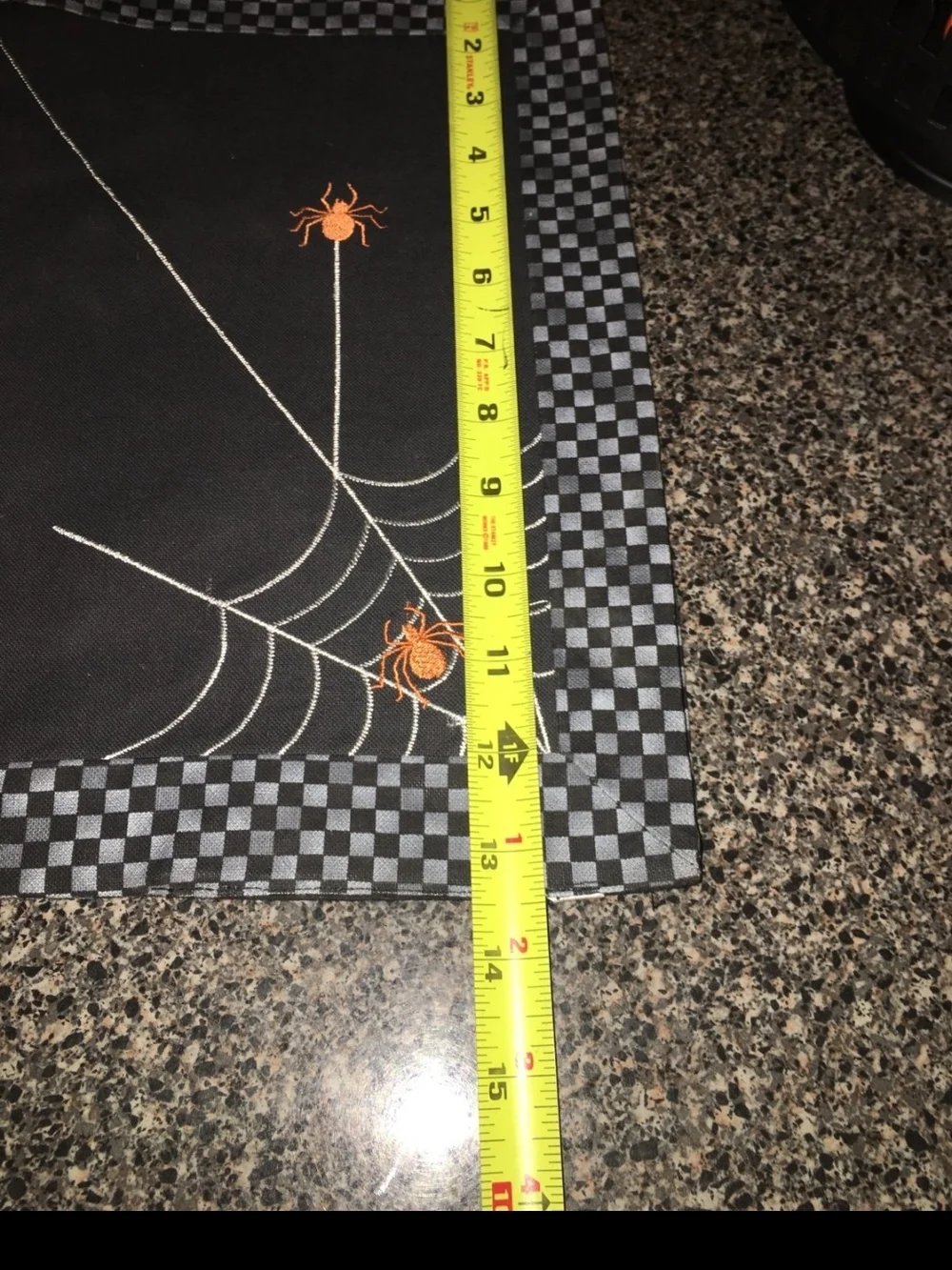 Halloween Spiderweb Set Of 4 Table Placemat Set in Black and Orange